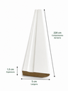 Ver imagem 3 de Rodapé de MDF 5CMX15MMX2.20m Revestido Frisado Branco Casablanca