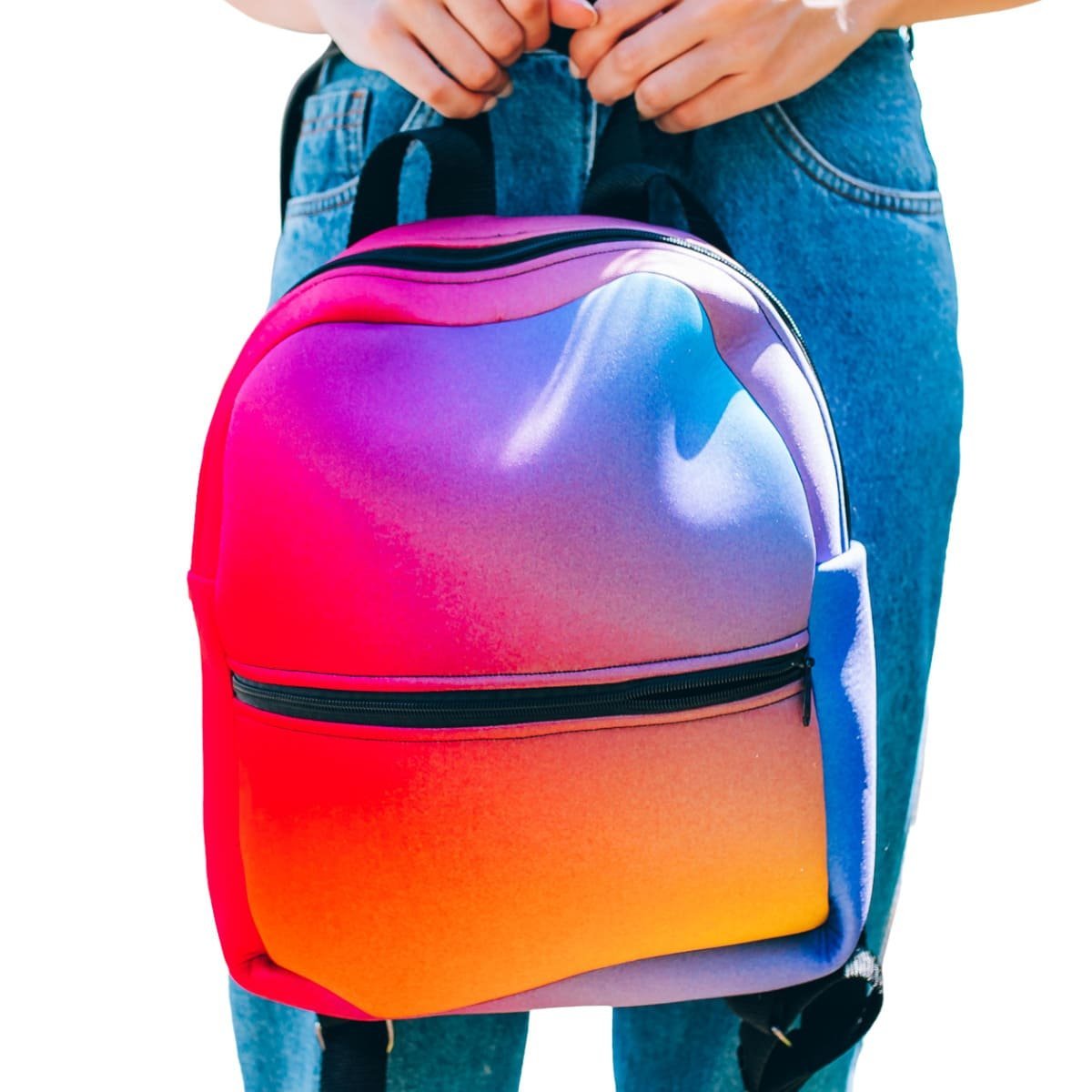 Mochila Feminina Bolsa Média Moda Fashion 35x30 Tie Dye