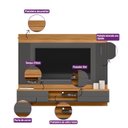 Ver imagem 7 de Painel Home para TV até 75 Polegadas 2 Portas 1 Prateleira Barcelona Linea Brasil