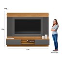 Ver imagem 6 de Painel Home para TV até 75 Polegadas 2 Portas 1 Prateleira Barcelona Linea Brasil