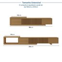 Ver imagem 6 de Rack Extensível Ripado com Painel TV 86 Polegadas 240x230cm Aruá CabeCasa MadeiraOriginals Marrom
