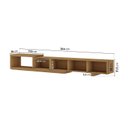 Ver imagem 7 de Rack Extensível Ripado com Painel TV 86 Polegadas 240x230cm Aruá CabeCasa MadeiraOriginals Marrom