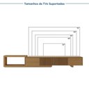 Ver mais imagens de Rack Extensível Ripado com Painel TV 86 Polegadas 240x230cm Aruá CabeCasa MadeiraOriginals Marrom