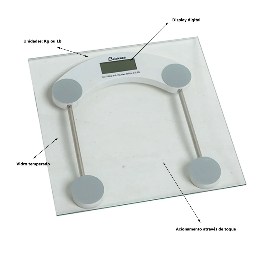 Balança Digital para Banheiro até 180kg - Belakaza - 2