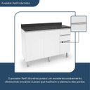 Ver imagem 6 de Armário para Cozinha 2 Portas 3 Gavetas Top Class Branco