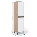 Ver imagem 7 de Cozinha Planejada Completa Modulada 8 Peças 16 Portas Vidro Mdf Organizadora Marrom Madeira Branco