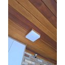 Ver imagem 3 de Luminária Plafon Freijó 20X20, Sala, Quarto, Banheiro, Teto, Marrom Claro
