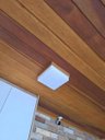 Ver imagem 3 de Luminária Plafon Freijó 20X20, Sala, Quarto, Banheiro, Teto, Marrom Claro