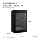 Ver imagem 3 de Adega de Vinho Climatizada 24 Garrafas Inverter Bivolt Midea Mdrw110fgggl3 - Bivolt