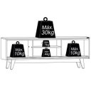 Ver imagem 7 de Rack Bancada Mundi 2 Portas para Tv de 75" Polegadas Cumaru