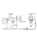 Ver imagem 4 de Torneira Tanque Parede com Adaptador para Maquina C15 Sp Meber Metais Cinza/Cromado