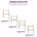 Ver imagem 4 de Cadeira Infantil Evolutiva 4 Estágios Wave Casatema MadeiraOriginals Branco/Marrom