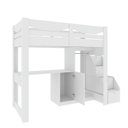 Ver imagem 7 de Cama Infantil com Escada 1 Escrivaninha e 2 Armários 5 Portas Leo Yescasa