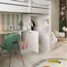 Cama Infantil com Escada 1 Escrivaninha e 2 Armários 5 Portas Leo Yescasa - 4
