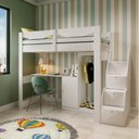 Ver imagem 1 de Cama Infantil com Escada 1 Escrivaninha e 2 Armários 5 Portas Leo Yescasa