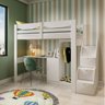Cama Infantil com Escada 1 Escrivaninha e 2 Armários 5 Portas Leo Yescasa - 1