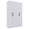 Guarda-roupa Solteiro Recife 4 Portas 2 Gavetas Branco - Doripel - 2
