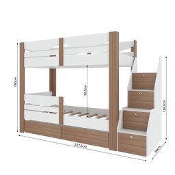 Beliche Infantil com Escada 4 Portas e 2 Gavetas Maya Yescasa - 4 Beliche Infantil com Escada 4 Portas e 2 Gavetas Maya Yescasa - 4