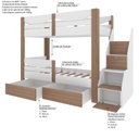 Ver imagem 5 de Beliche Infantil com Escada 4 Portas e 2 Gavetas Maya Yescasa