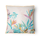 Ver imagem 1 de Kit 3 Capas de Almofada 43x43cm Microfibra Floral Arara Amarela