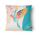 Ver imagem 2 de Kit 3 Capas de Almofada 43x43cm Microfibra Floral Arara Amarela