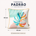 Ver imagem 6 de Kit 3 Capas de Almofada 43x43cm Microfibra Floral Arara Amarela