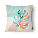 Ver imagem 3 de Kit 3 Capas de Almofada 43x43cm Microfibra Floral Arara Amarela