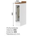 Ver imagem 3 de Balcao Porta Toalha Tampo 20 Cm C362 Americana Branco Nature Henn
