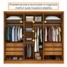Guarda Roupa Casal com Espelho 3 Portas 6 Gavetas Montevideu Espresso Móveis - 4