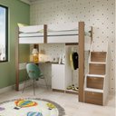 Ver imagem 1 de Cama Infantil 1 Escrivaninha 5 Portas Stella Yescasa