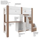 Ver imagem 4 de Cama Infantil 1 Escrivaninha 5 Portas Stella Yescasa