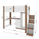 Ver imagem 3 de Cama Infantil 1 Escrivaninha 5 Portas Stella Yescasa
