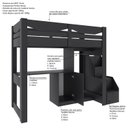 Ver imagem 4 de Cama Infantil 1 Escrivaninha e 2 Armários 5 Portas Stella Yescasa