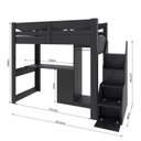 Ver imagem 3 de Cama Infantil 1 Escrivaninha e 2 Armários 5 Portas Stella Yescasa