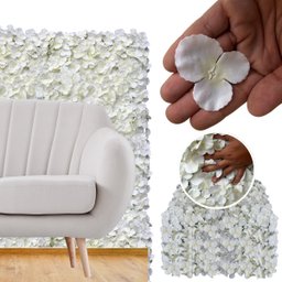 1 Painel de Parede 60x40 Flores Artificiais para Festas e Decoração de Casa - 6