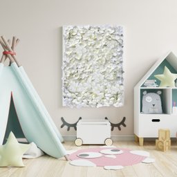 1 Painel de Parede 60x40 Flores Artificiais para Festas e Decoração de Casa - 7