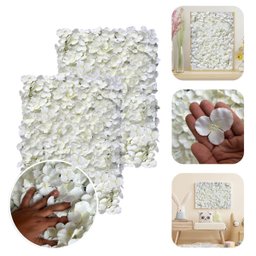 1 Painel de Parede 60x40 Flores Artificiais para Festas e Decoração de Casa - 1