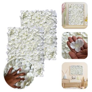 1 Painel de Parede 60x40 Flores Artificiais para Festas e Decoração de Casa