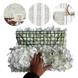 1 Painel de Parede 60x40 Flores Artificiais para Festas e Decoração de Casa - 3