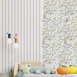1 Painel de Parede 60x40 Flores Artificiais para Festas e Decoração de Casa - 9
