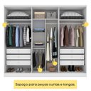Ver imagem 3 de Guarda Roupa Casal com Espelho 3 Portas 6 Gavetas 270cm Bergamo Espresso Móveis 