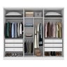 Guarda Roupa Casal com Espelho 3 Portas 6 Gavetas 270cm Bergamo Espresso Móveis  - 2