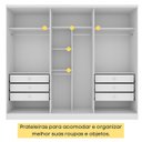 Ver imagem 4 de Guarda Roupa Casal com Espelho 3 Portas 6 Gavetas 270cm Bergamo Espresso Móveis 