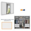 Ver imagem 6 de Guarda Roupa Casal com Espelho 3 Portas 6 Gavetas 270cm Bergamo Espresso Móveis 