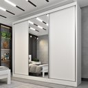 Ver imagem 1 de Guarda Roupa Casal com Espelho 3 Portas 6 Gavetas 270cm Bergamo Espresso Móveis 