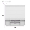 Ver imagem 4 de Estante Home e Theater para TV até 75 Polegadas 2 Nichos Barretos Linea Brasil