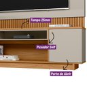 Ver mais imagens de Estante Home e Theater para TV até 75 Polegadas 2 Nichos Barretos Linea Brasil