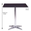 Ver imagem 4 de Mesa de Jantar Quadrada 70 cm Tampo Preto em MDP Base Delta