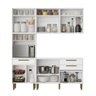 Cozinha Compacta Lorena 10 Portas 2 Gavetas com Fruteira Branco - Kaiki Móveis - 3