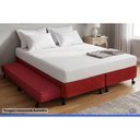 Ver imagem 2 de Cama Box c/Auxiliar Especial Castor Tecido Wine 69x188x27
